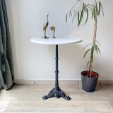 Authentic Parisian Bistro Table - Marble and Cast Iron, 1920s Style