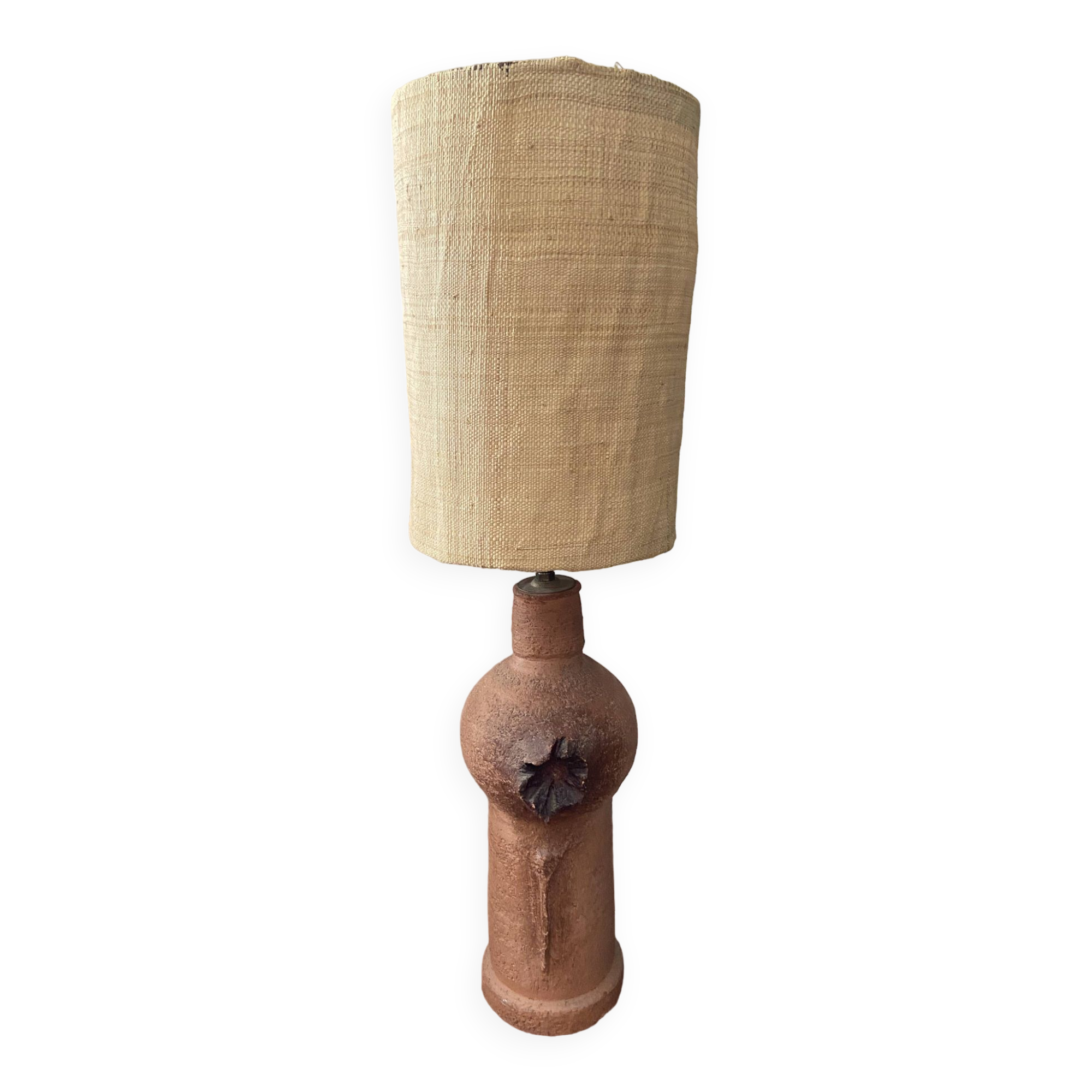 Terracotta lamp from the 60s and 70s