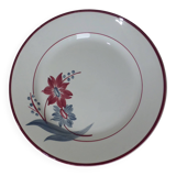 Vintage round plate from Gien model Jeannette 231110