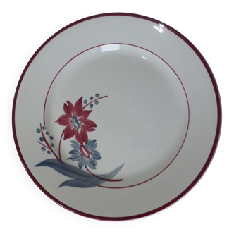 Vintage round plate from Gien model Jeannette 231110