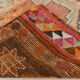 3x11 Turkish Navy Blue & Orange Vintage Runner Rug, 101x339Cm