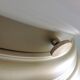 Ceiling lamp globe in white opaline and gold metal art deco style