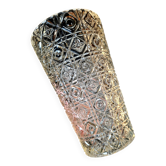 Grand vase en cristal taillé – motif géométrique façon monogramme