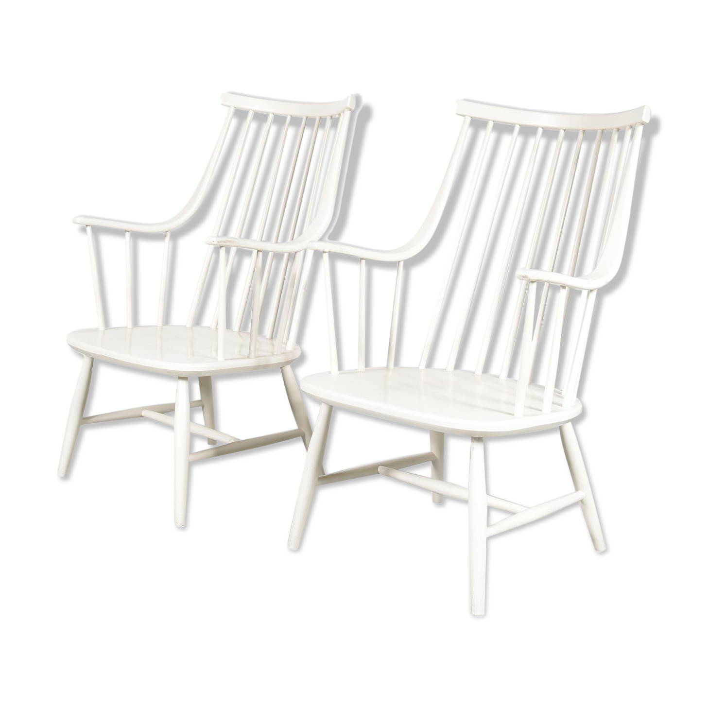 Paire de fauteuils par Lena Larsson fabriqué par Nesto en Suède 1950