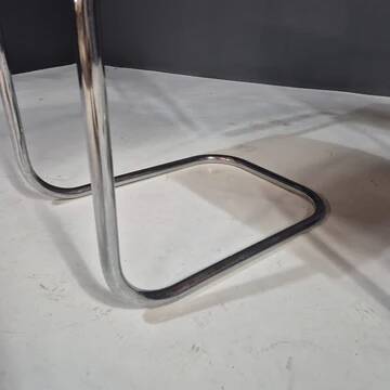 Fauteuils tubulaires fonctionnalistes de Kovona, bois et chrome, Tchécoslovaquie, années 1950