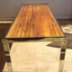 Table basse des années 1970 en métal chromé et palissandre design Howard Miller