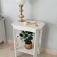Vintage brass and opaline living room lamp