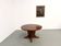 Table ronde brutaliste en chêne massif, années 60