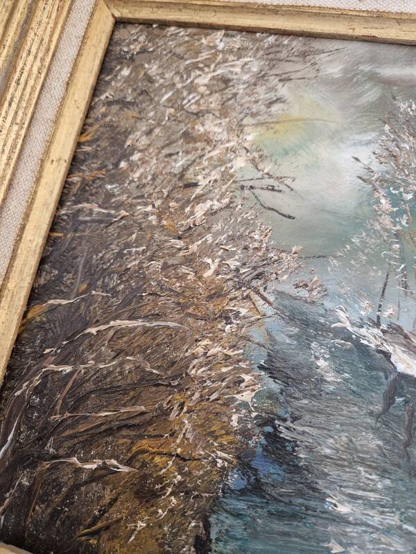 Lucien Delarue (1925-2011) - Huile sur toile - Chemin en Sologne