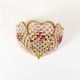 Gilt brass and crystal glass 'basket' wall light by Palwa, Germany 1960s