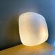 Square white glass wall or ceiling lamp