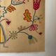 Large beige Indian rug with floral patterns 196x137.