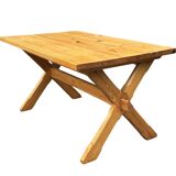 Vintage dining table pinewood 1960 minimalist dining table