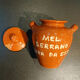 Sugar bowl and portuguese terracotta honey pot