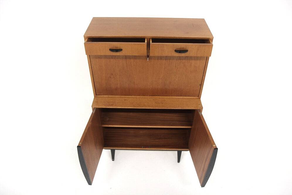 Scandinavian teak secretary desk, Bräntorps, Sweden, 1960
