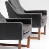 Pair of leather armchairs by Rudolf Bernd Glatzel for Kill International 1960