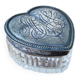 Crystal and silver jewelry box.