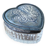 Crystal and silver jewelry box.