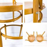 4pcs Vintage Cafe Chair Spacers Chairs Wooden Chair Mid Century Retro Bistro Chair Turned