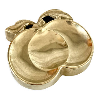 Brass apple ashtray Nijhof Holland pocket sale