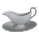 Saucière en faïence blanche 19 ème Creil et Montereau