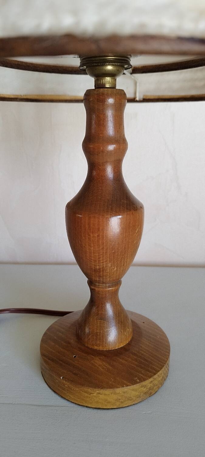 Lampe à poser abat-jour laine