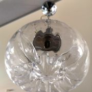 Suspension en verre plissé années 70