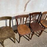 Set of 4 rustic bistro chairs