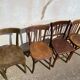 Set of 4 rustic bistro chairs