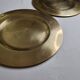Two dishes in solid brass, 35 cm
