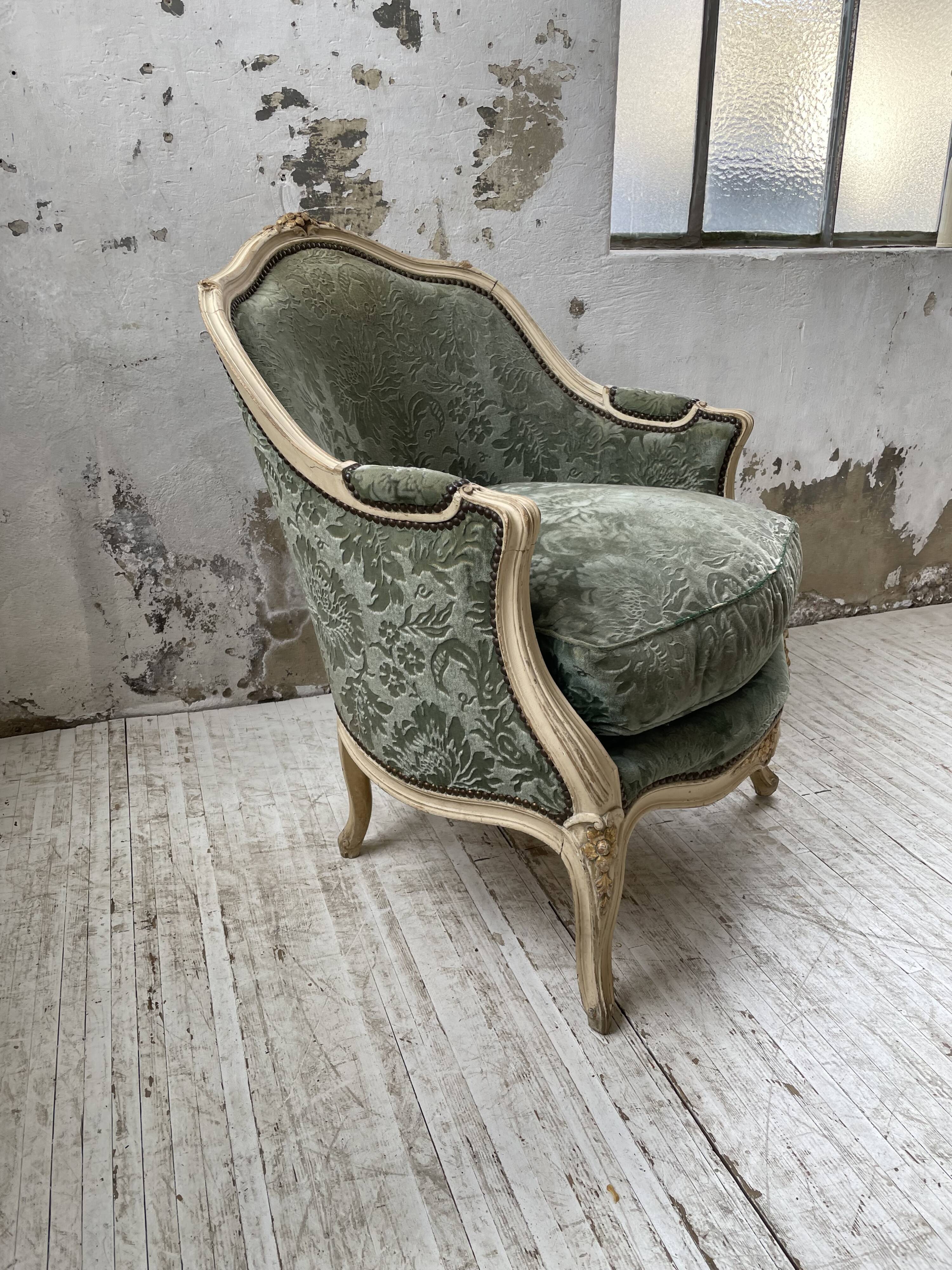 Louis XV shepherdess armchair