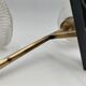 Pair of brass and glass wall lamps