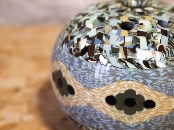 Pique-fleur en céramique de Jean Gerbino Vallauris