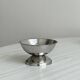 Set of 6 polished stainless steel footed bowls