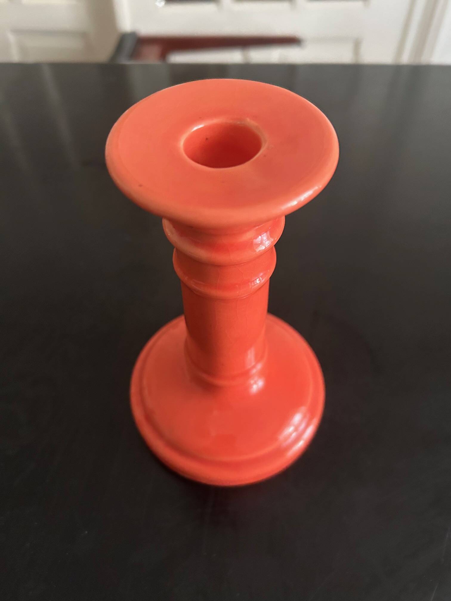 pair of ceramic candlesticks 1980