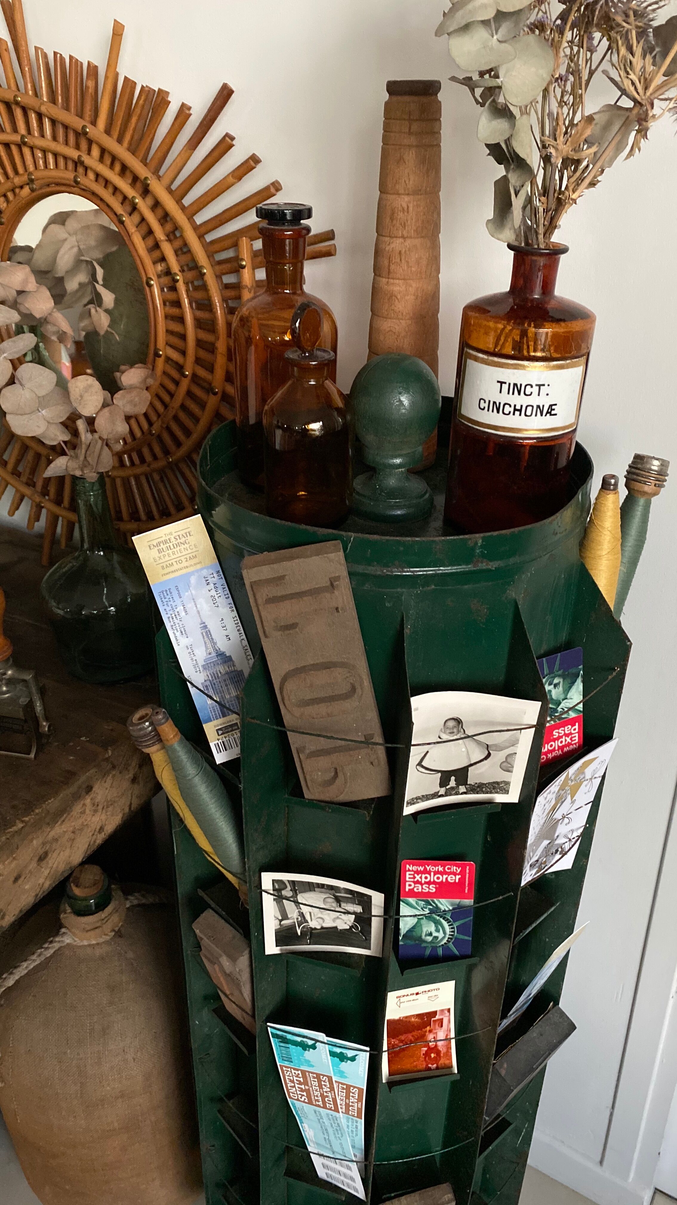 Ancient seed-bag turnstile display