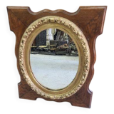 Wooden and gilded mirror with medallion center n°3