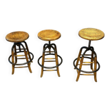 Set of 3 industrial stools