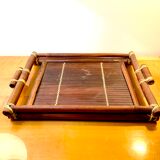 Plateau vintage en bambou