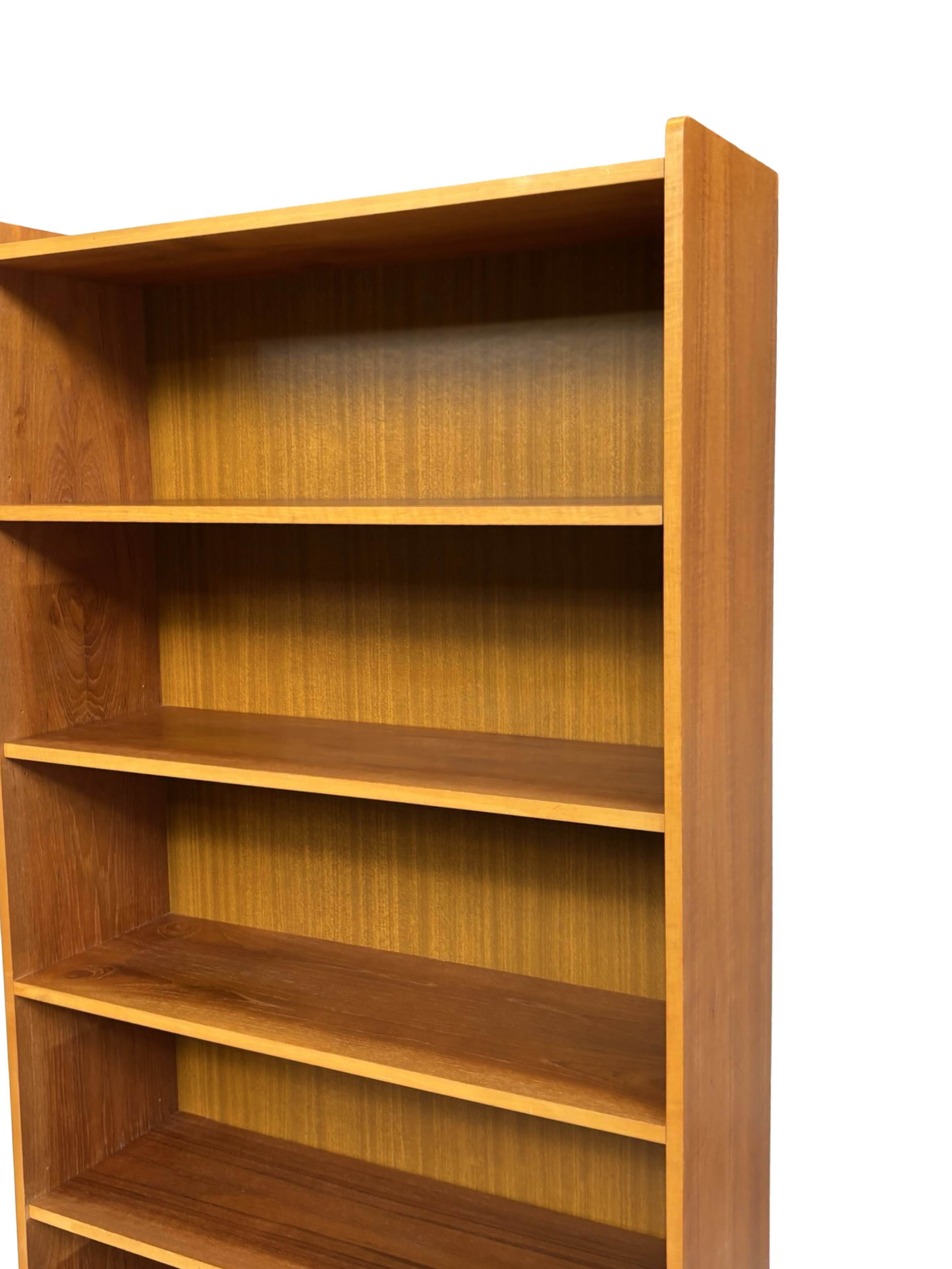 Large vintage teak bookcase, Danish design, 1960s