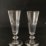 2 champagne flutes Baccarat Saint Louis model Caton