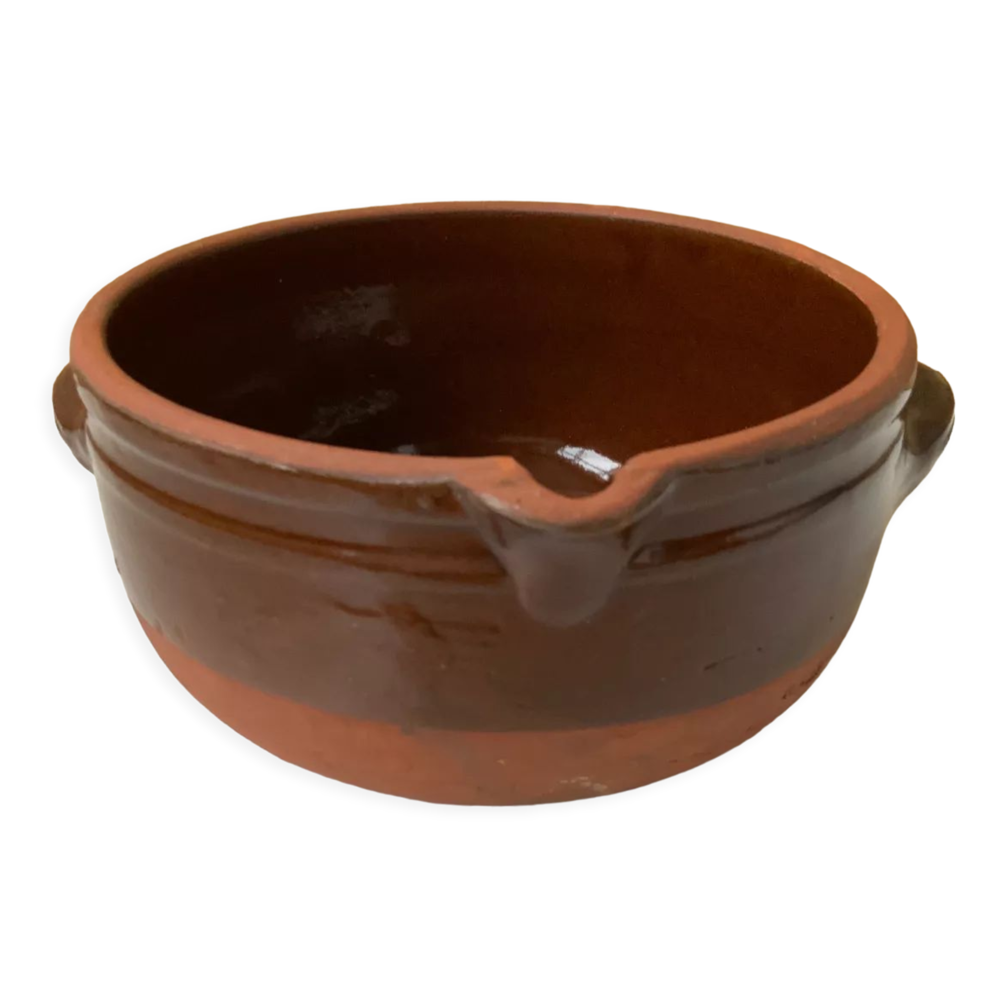 Glazed clay dish