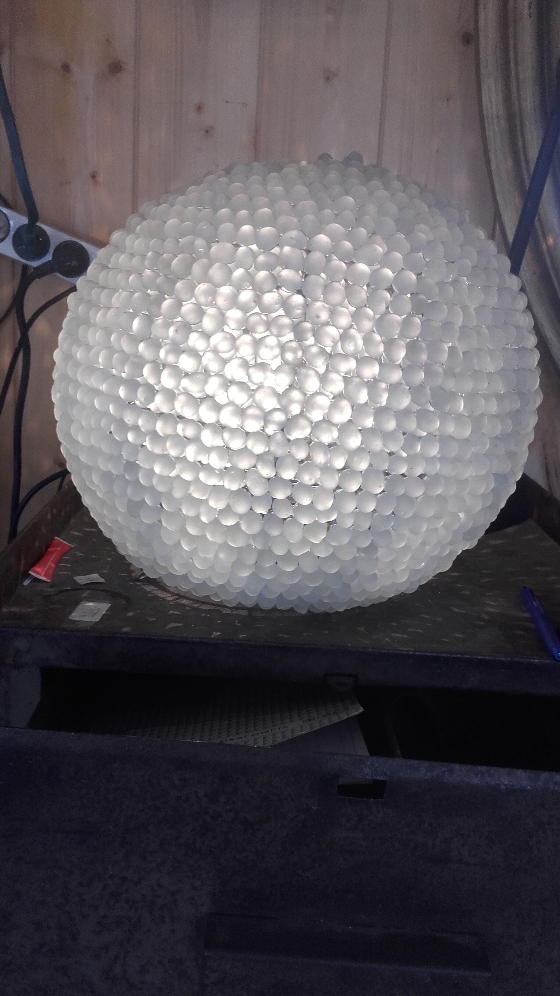 Round glass lamp
