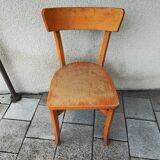 Set of 6 mismatched bistro chairs.