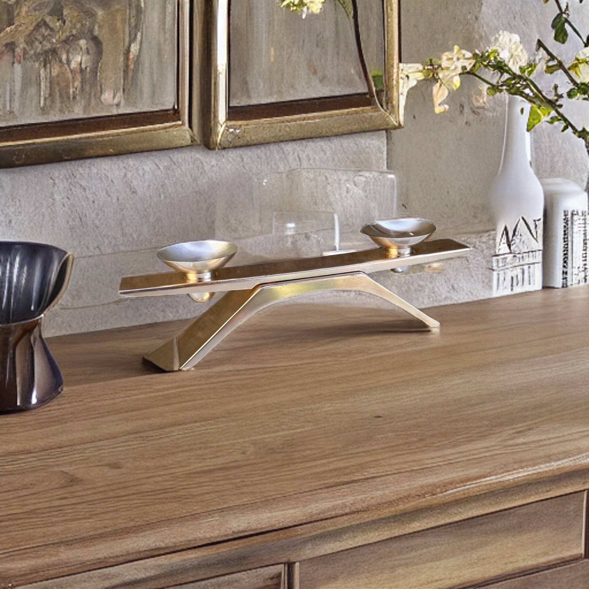 Silver-plated Ikora candlestick designed by K. Radtke WMF 1961