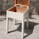 Tabouret à cirage en bois et formica, années 60