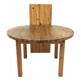 Scandinavian pine dining table, Sweden, 1970s