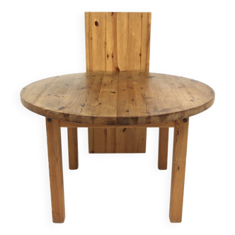 Scandinavian pine dining table, Sweden, 1970s