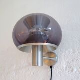 Aluminum and plexiglass wall light, 1970s