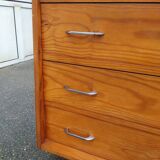 Compass feet chest of drawers